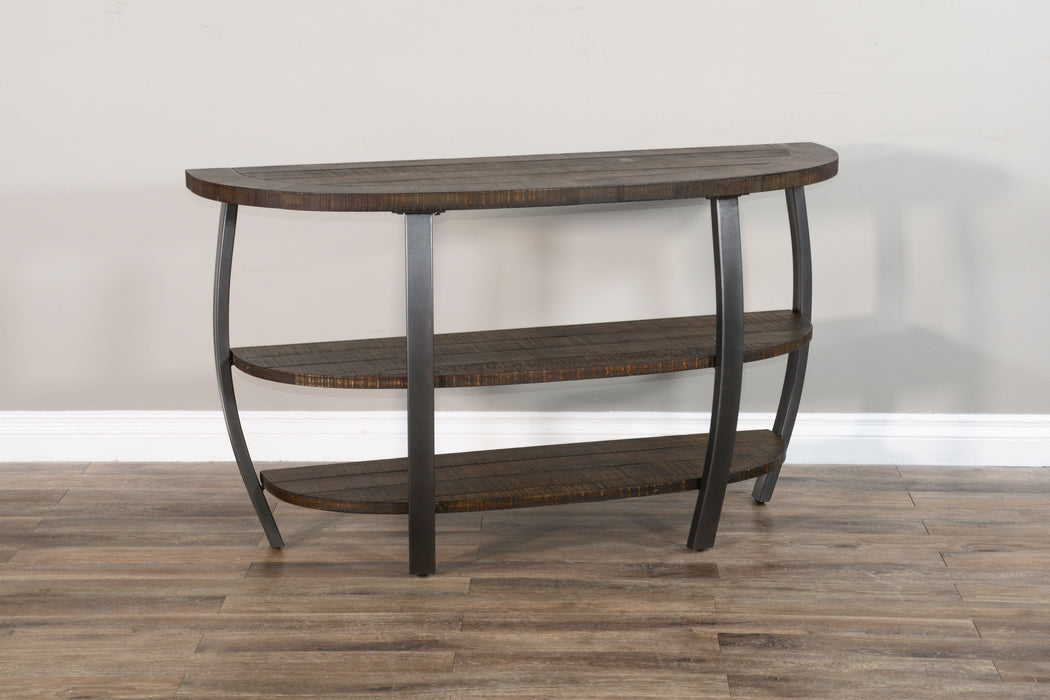 Homestead - Mahogany Wood & Metal Sofa Table - Tobacco Leaf