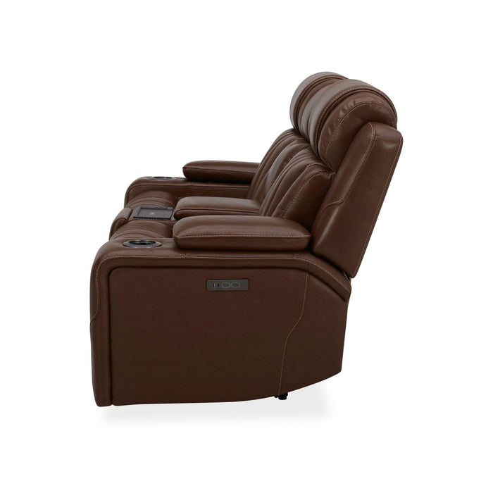 Caswell - Loveseat With Console P2 & ZG - Brown