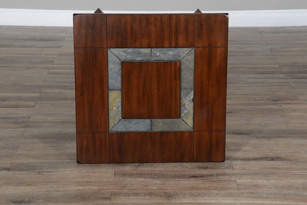 Santa Fe - Mahogany Wood End Table - Dark Chocolate