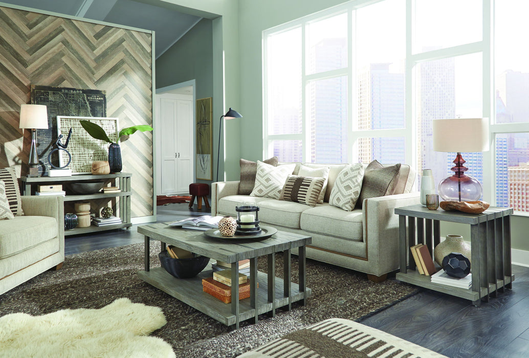 Eldridge - Rectangular End Table - Weathered Gravel