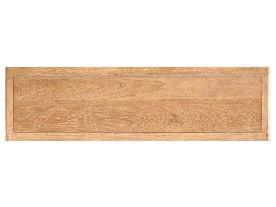 Somerset - Double Drawer Dresser with Landscape Mirror - Light Brown