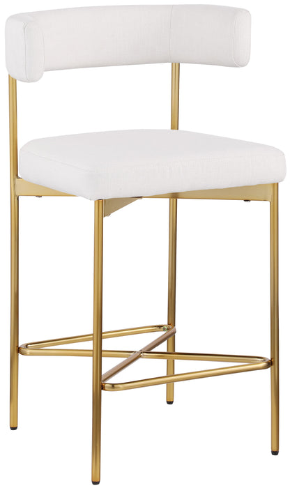 Rivage - Durable Stool With Gold Frame (Set of 2)