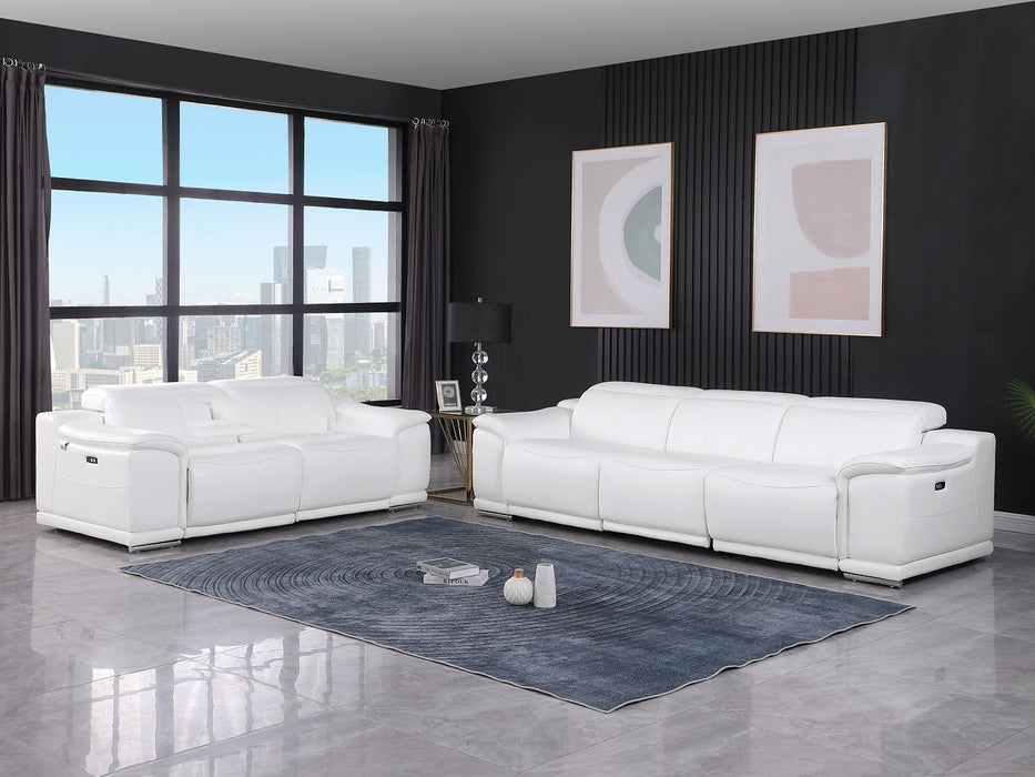 9762 - 5-Piece Modular Power Reclining Sofa And Loveseat Set With 5 Power Recliners In