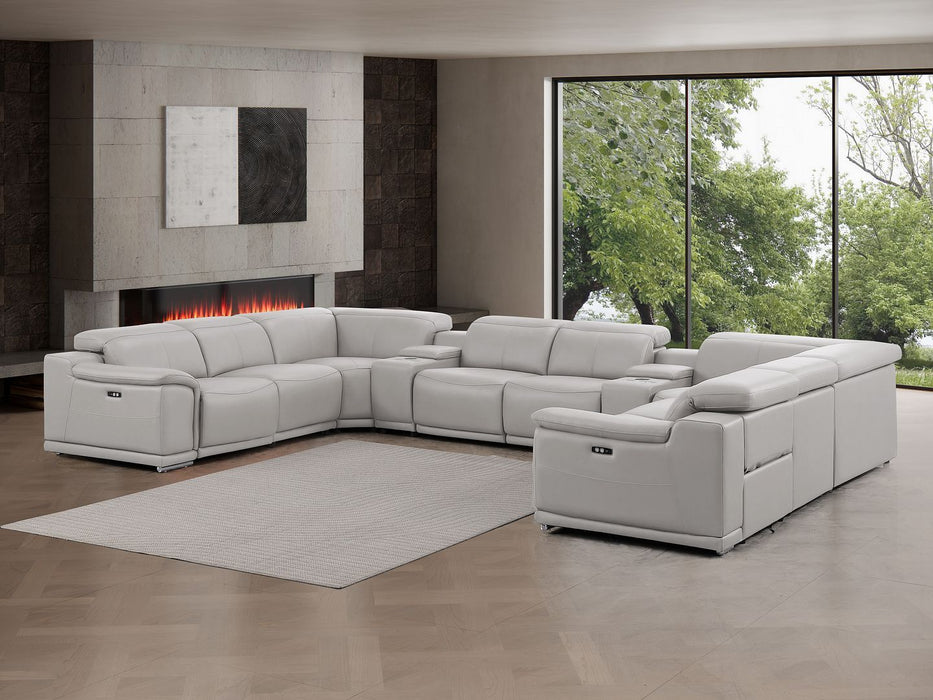 2679 - 10-Piece U-Shaped Power Reclining Sectional In Genuine Leather (4 Recliners)