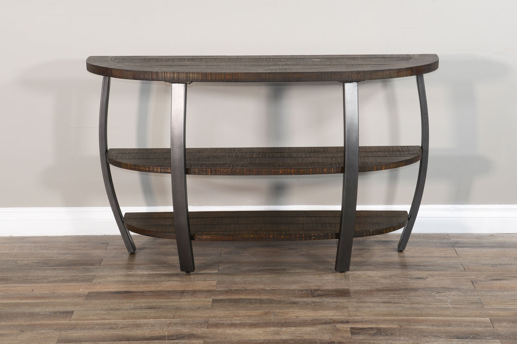 Homestead - Mahogany Wood & Metal Sofa Table - Tobacco Leaf