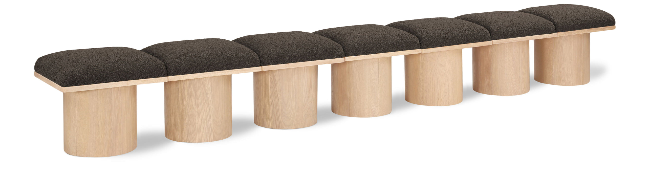 Pavilion - 7 Piece Modular Bench With Natural Base