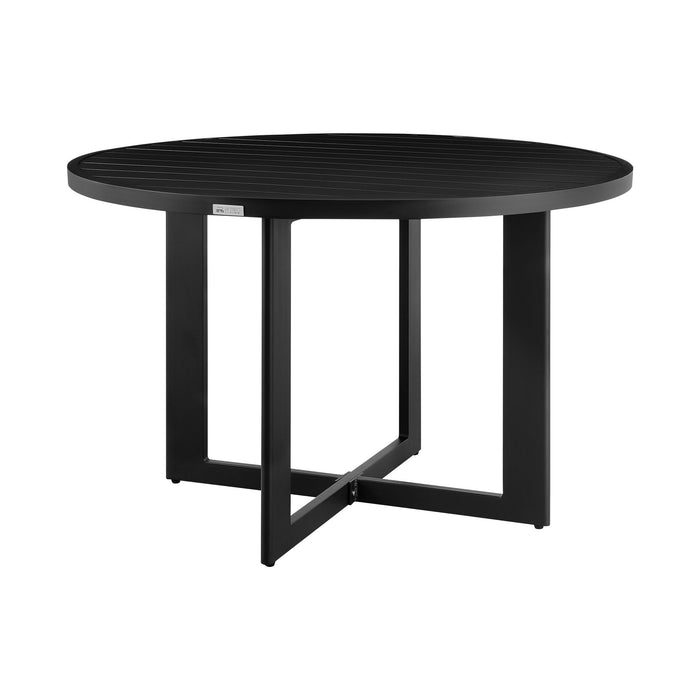 Cayman - Outdoor Patio Round Dining Table - Black