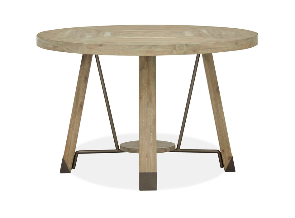 Ainsley - Round Dining Table - Cerused Khaki