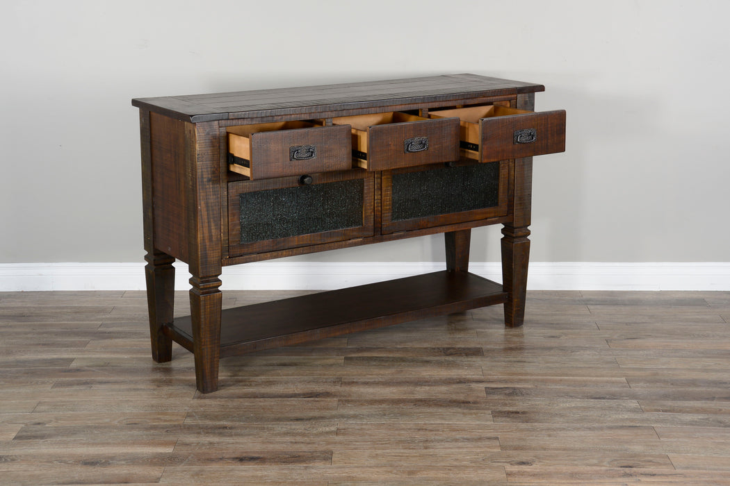 Homestead - Transitional Mahogany Wood Server - Tobacco Leaf