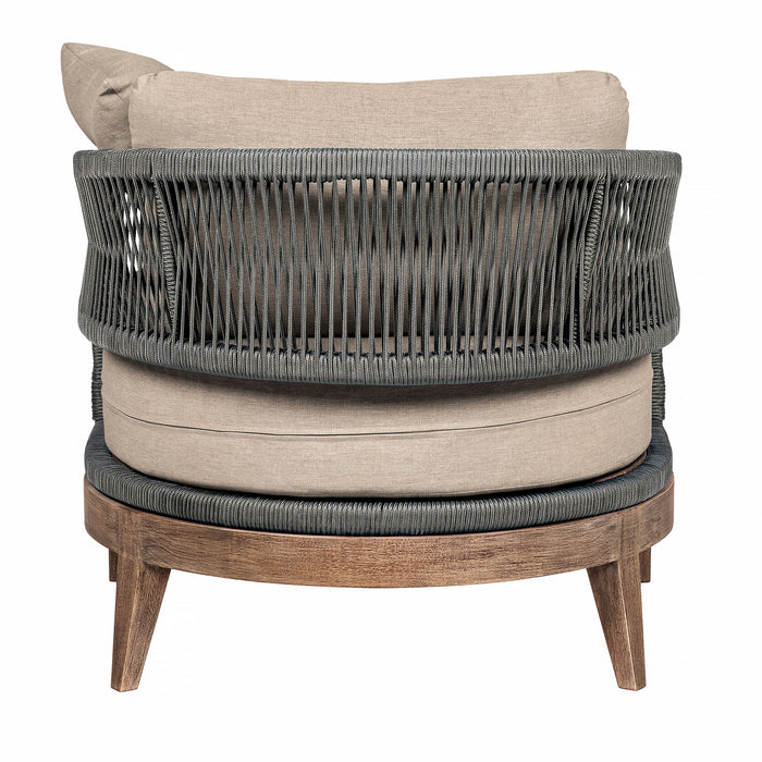 Orbit - Outdoor Patio Chair - Weathered Eucalyptus / Taupe