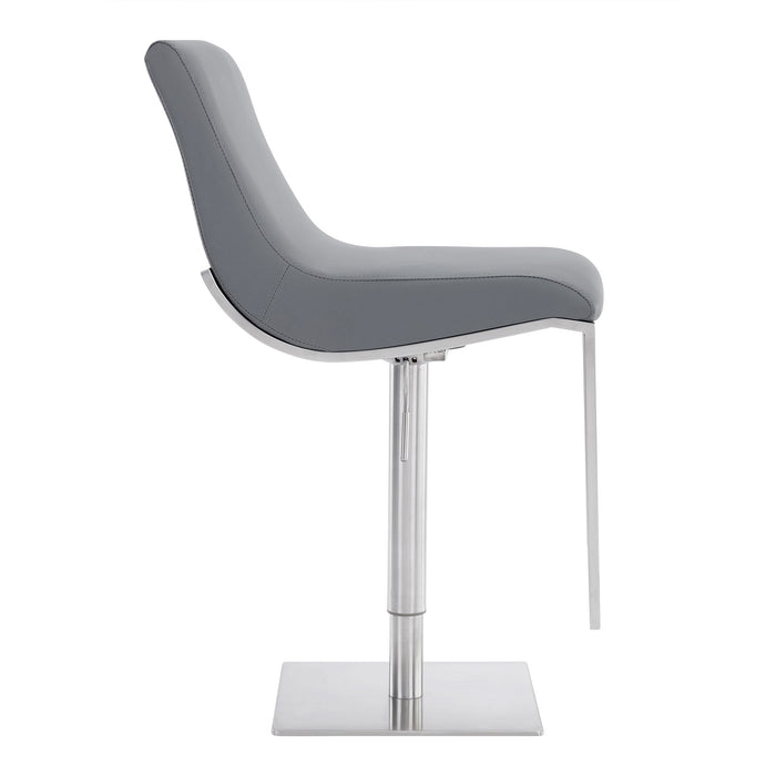 Victory - Contemporary Swivel Barstool - Brushed / Gray