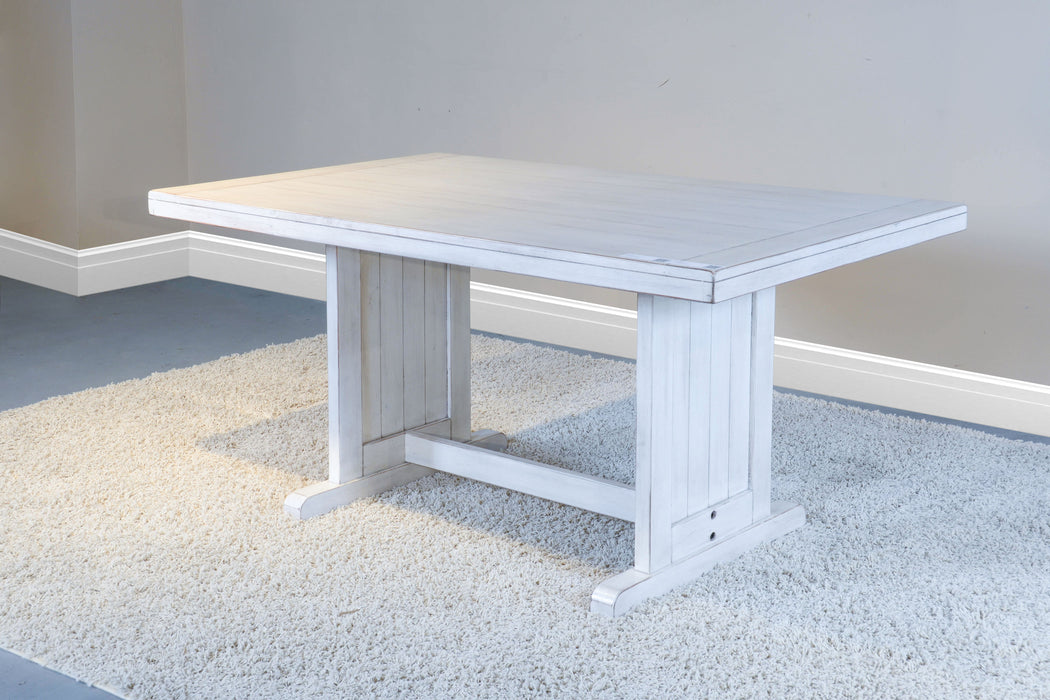 Bayside - Rectangular Wood Dining Table - Marble White