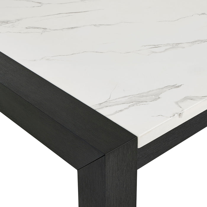 Jules - Faux Marble Dining Table - Charcoal / White