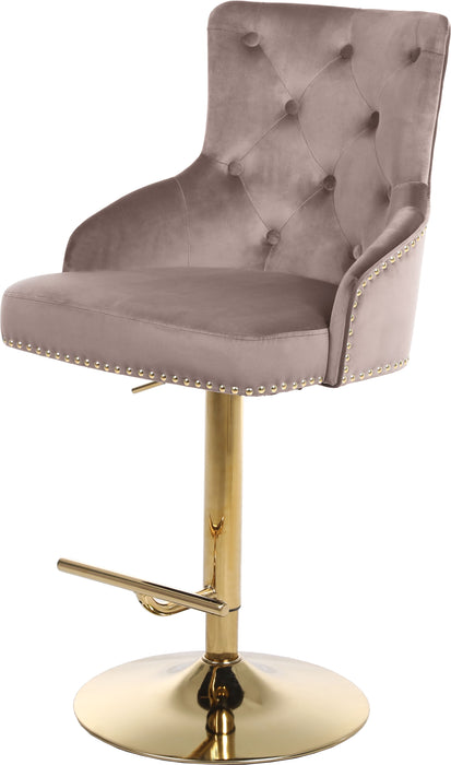 Claude - Adjustable Stool Gold Swivel with Gold Base