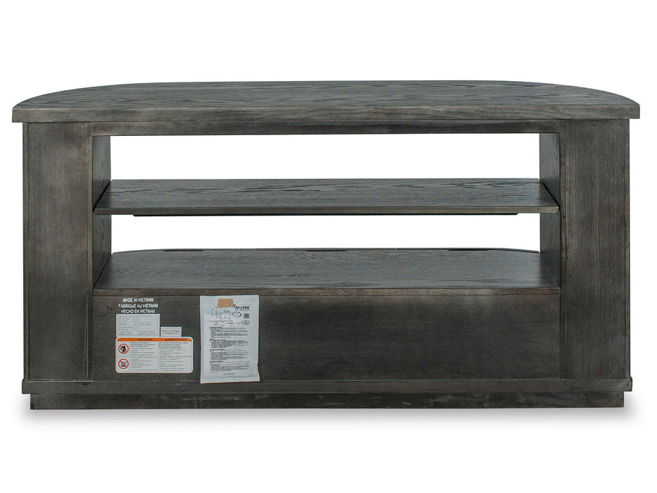 Bosley - Wood Demilune Sofa Table - Coffee Bean