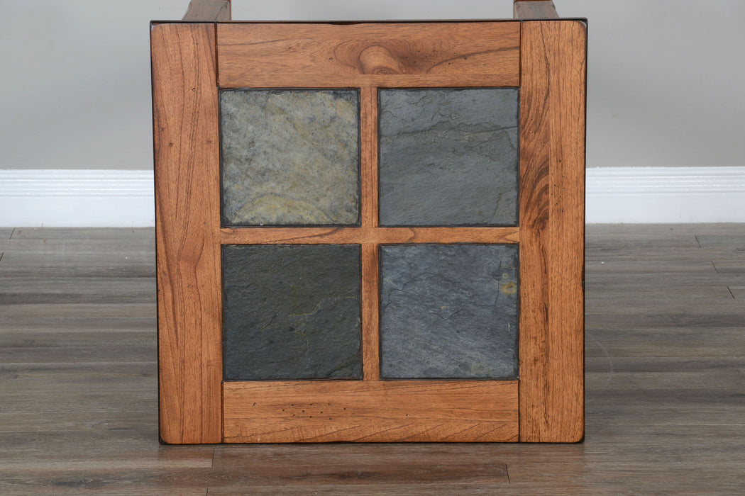 Sedona - Transitional Wood End Table - Rustic Oak