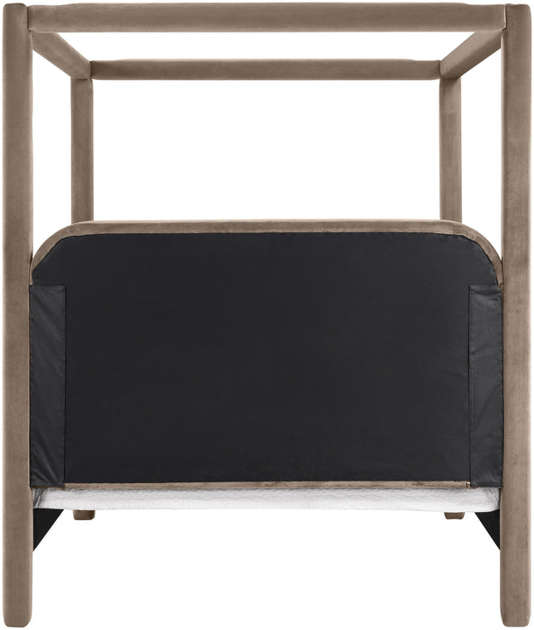 Salina - Velvet Upholstered Bed - Taupe