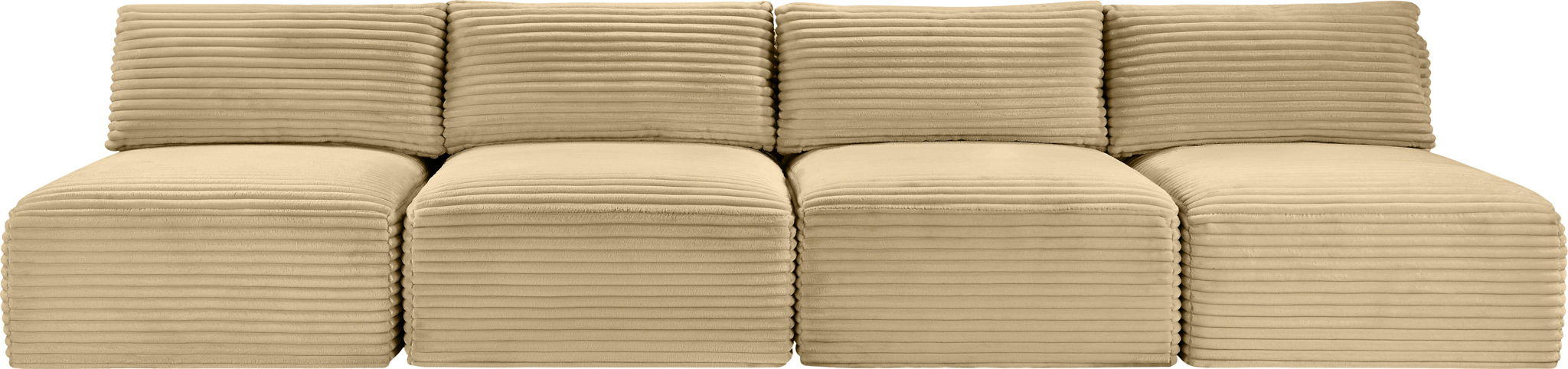 Shaggy - 4 Seat Modular Armless Sofa