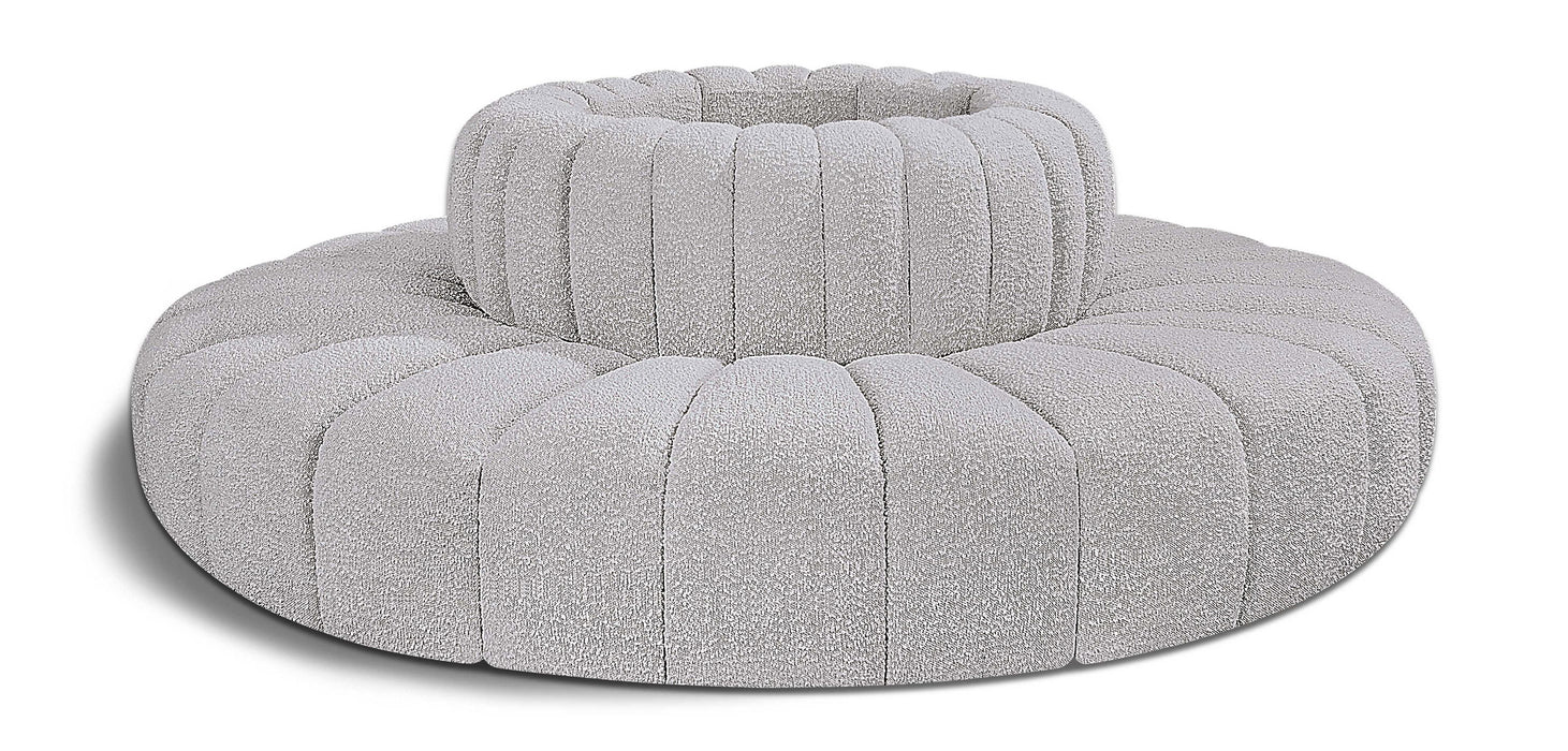 Arc - Boucle Fabric 8 Piece Round Modular Sofa