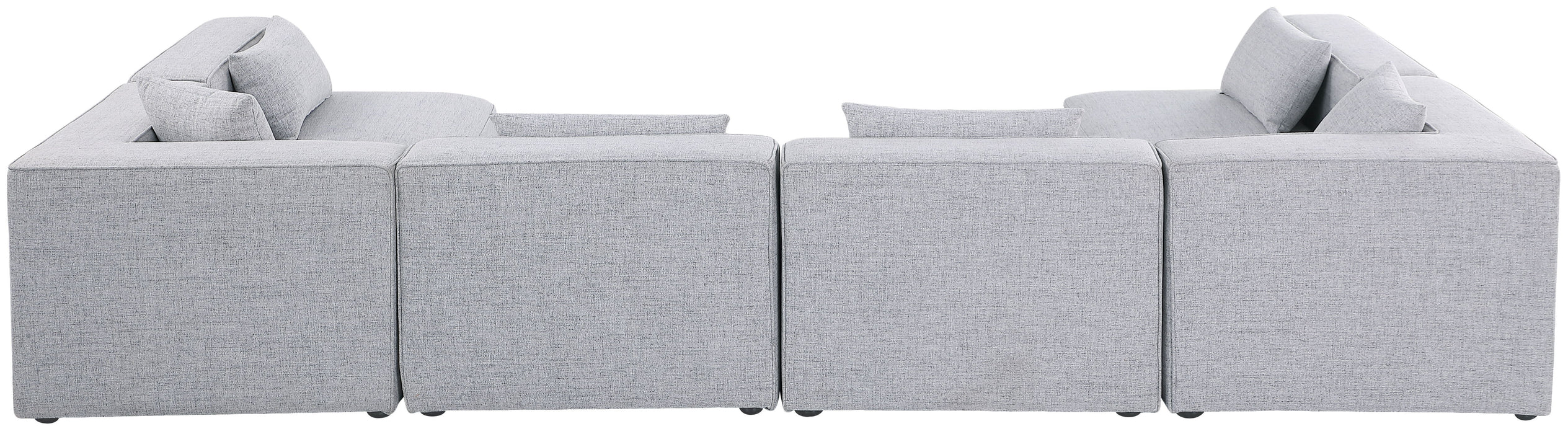 Cube - Linen 6 Piece Modular Armless Sectional