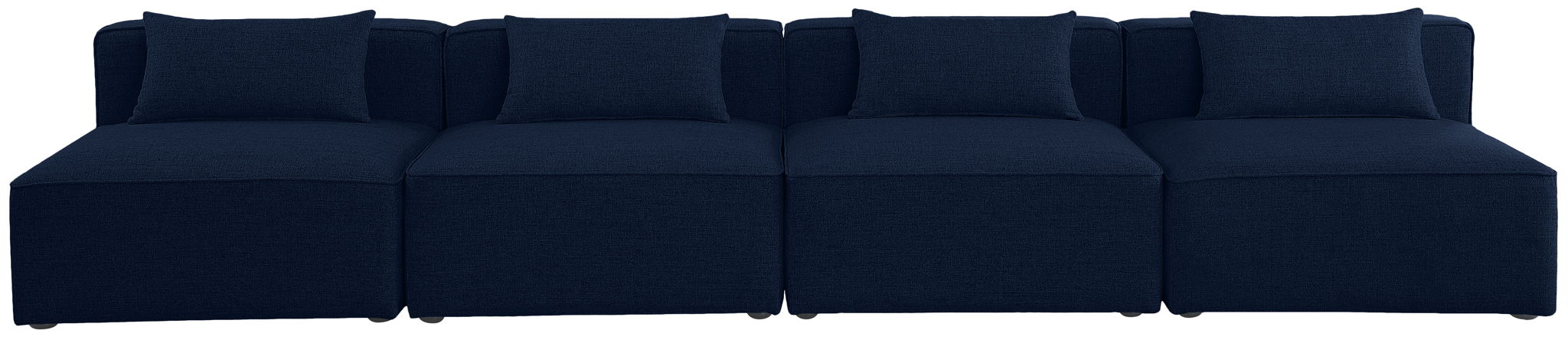 Cube - Linen Modular 4 Seat Armless Sofa