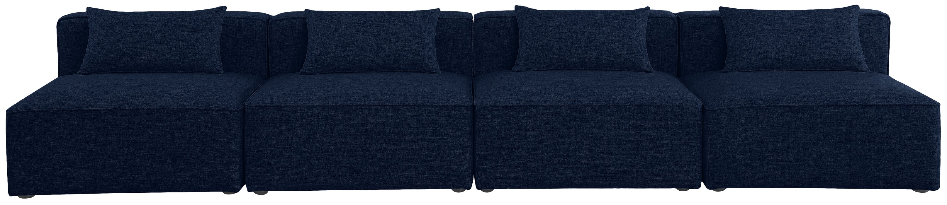 Cube - Linen Modular 4 Seat Armless Sofa