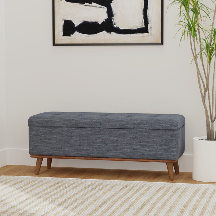 Rory - Storage Ottoman - Blue Heron