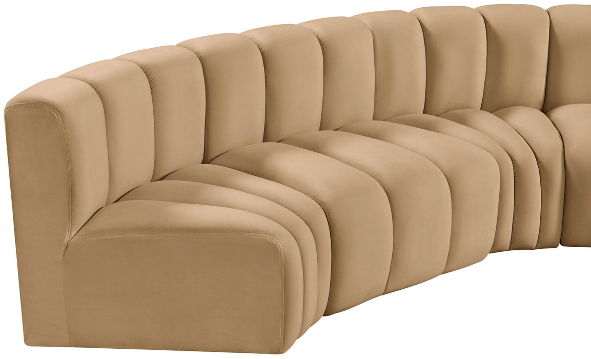 Arc - Velvet 8 Piece Curved Modular Sofa