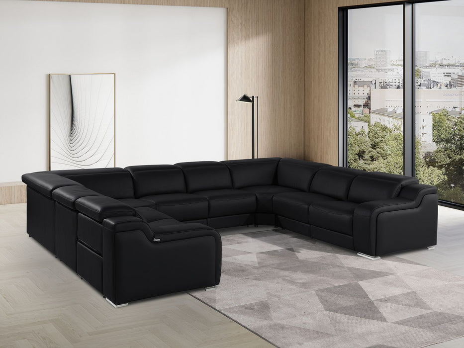 1116 - 8-Piece U-Shaped Sectional Sofa In With 4 Power Recliners & Power Headrest