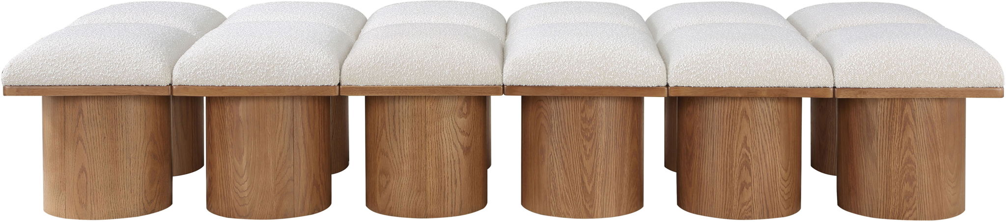 Pavilion - 12 Piece Modular Bench With Brown Base