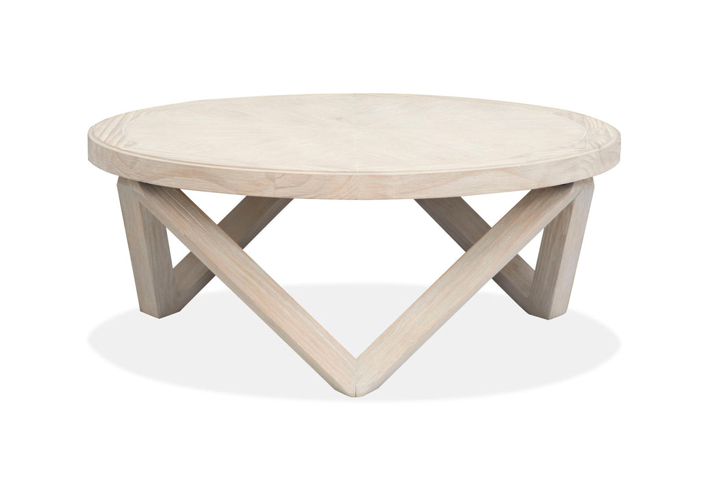 Bostwick - Round Cocktail Table - Coconut Cream