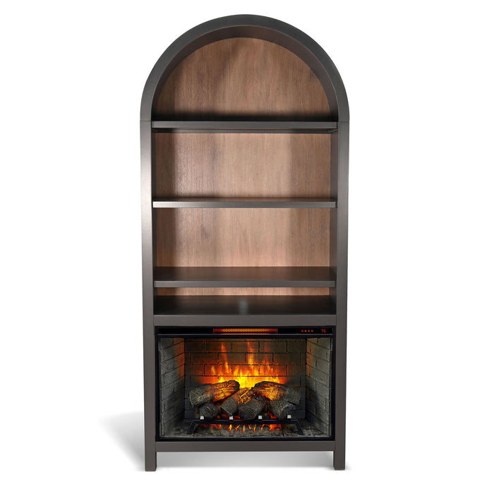 Chill Arch Bookcase With 33" Fireplace Option