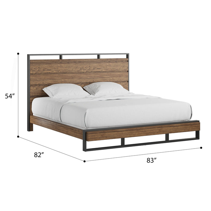 Hendrick - Complete King Bed - Sepia Brown