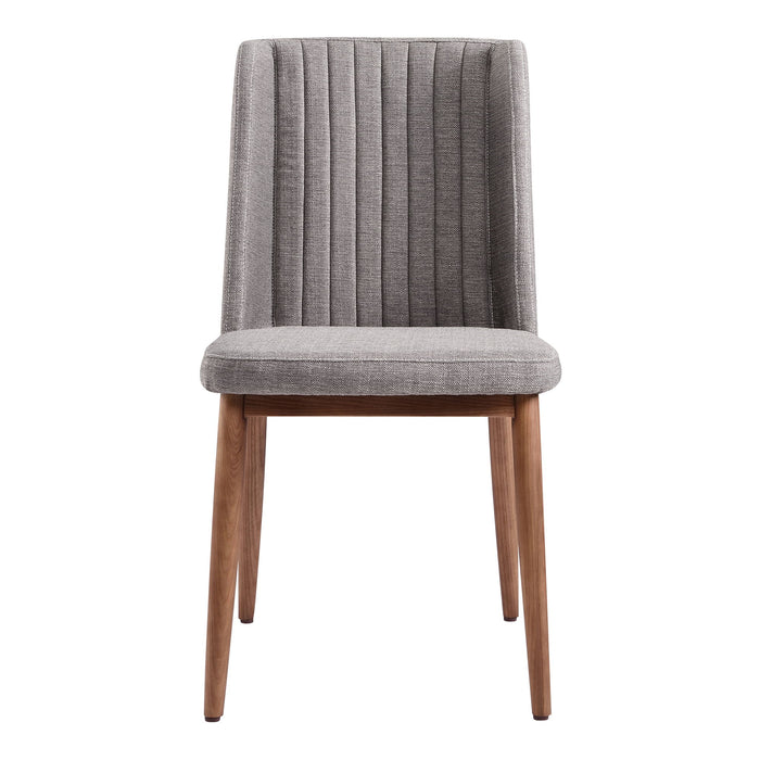 Wade - Mid-Century Dining Chair (Set of 2) - Walnut / Gray