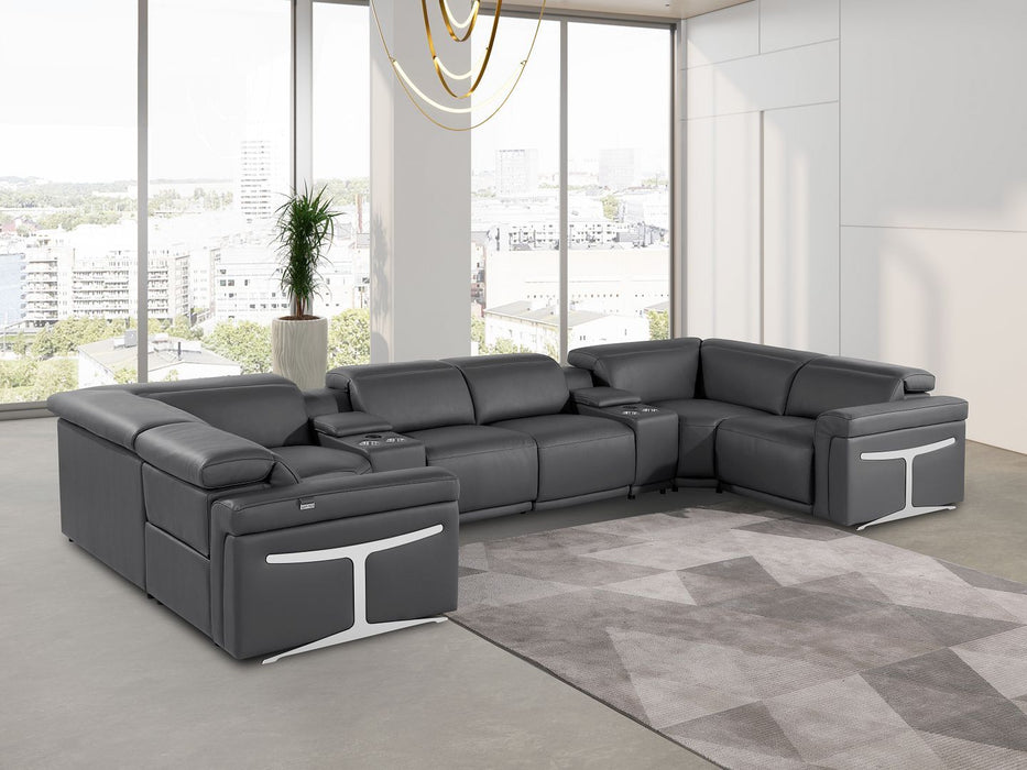 1126 - 8-Piece U-Shaped Sectional Sofa In With 4 Power Recliners & Power Headrest