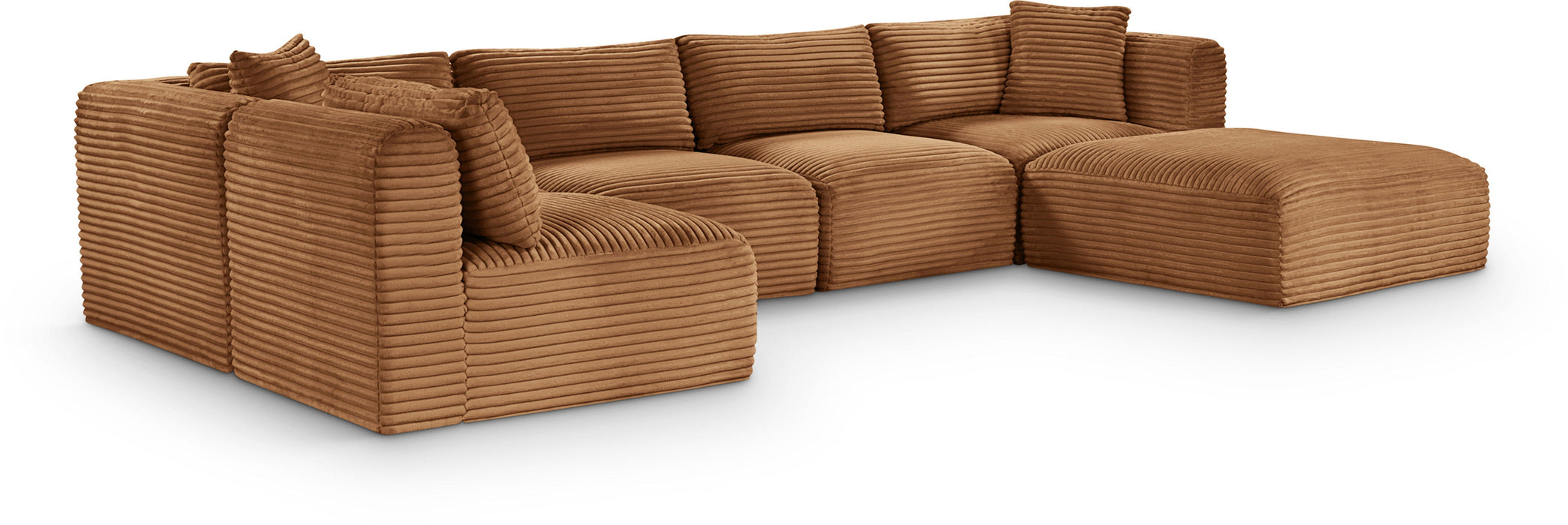 Shaggy - Fabric 6 Piece Modular U-Shaped Sectional