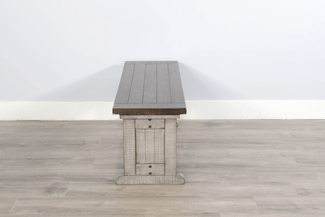 Homestead Hills - Wood Side Bench - Tobacco Leaf / Alpine Gray