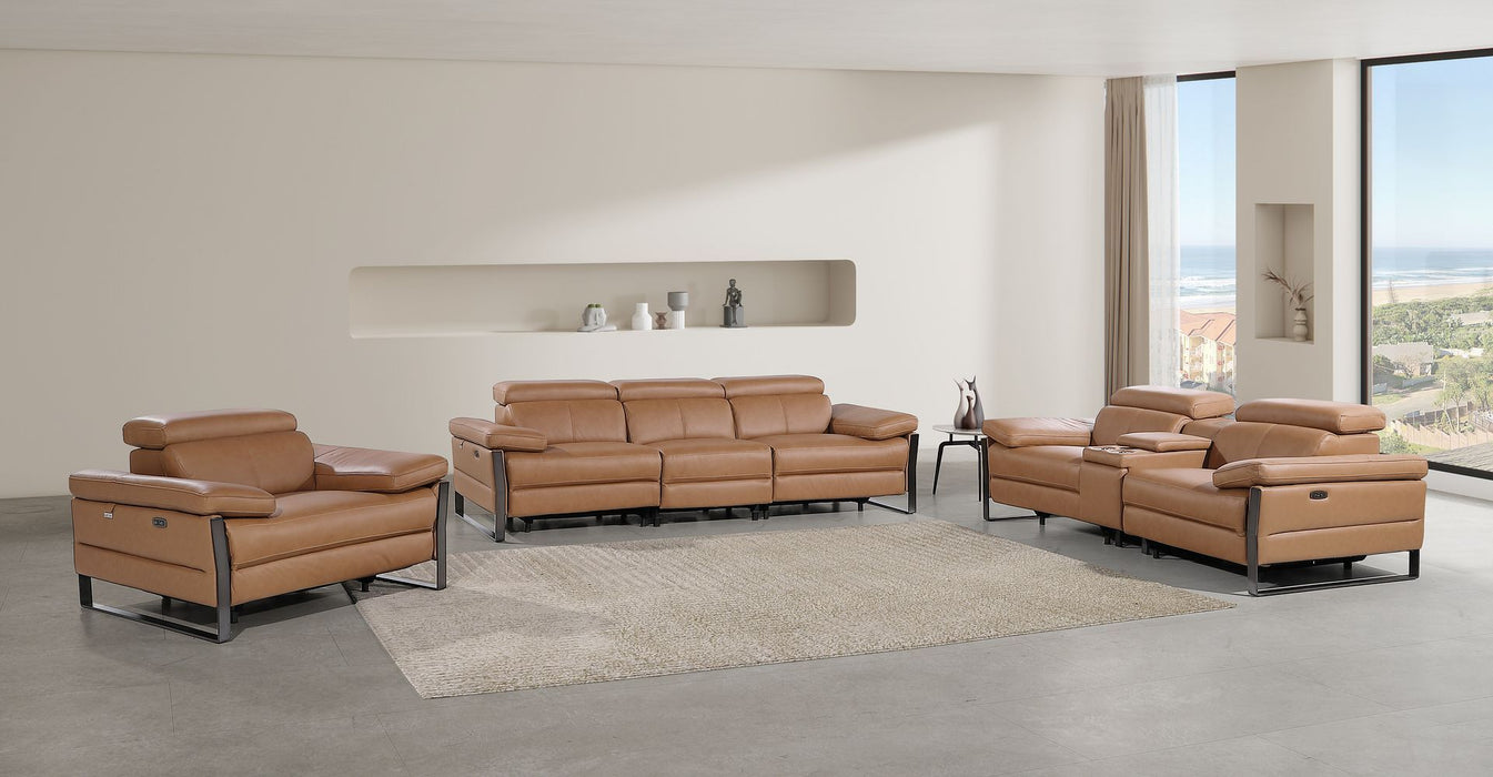 1246 - Modular Power Triple Reclining Sofa, Console Loveseat, And Chair Set With Power Headrests