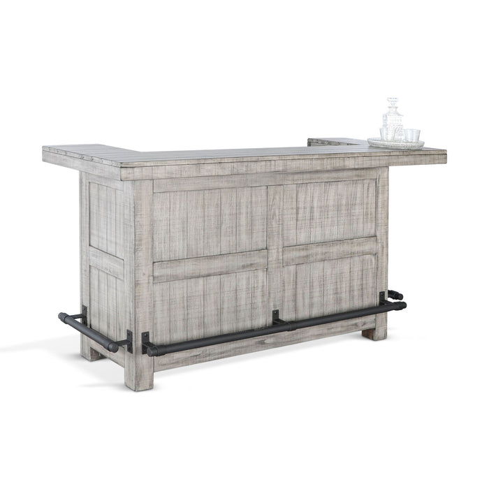 Alpine - Traditional Wood Home Bar - Gray