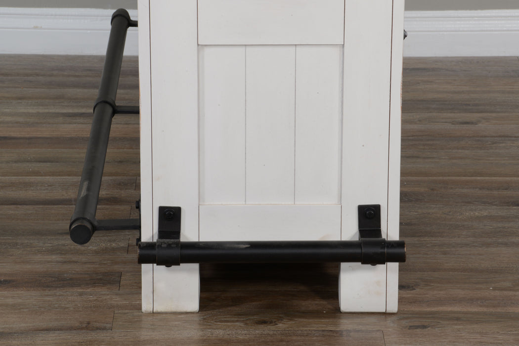 Carriage House - Farmhouse Wood Home Bar - Cottage White / Europen Dark