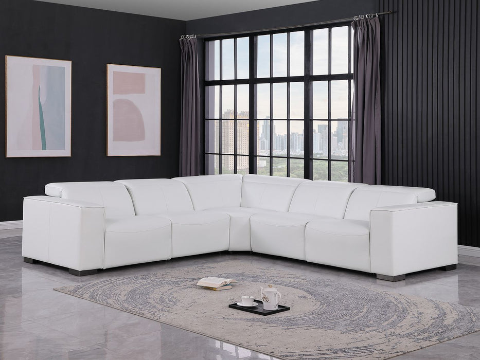 1208 - Leather Reclining Set (Sofa & Loveseat With 4 Power Recliners)