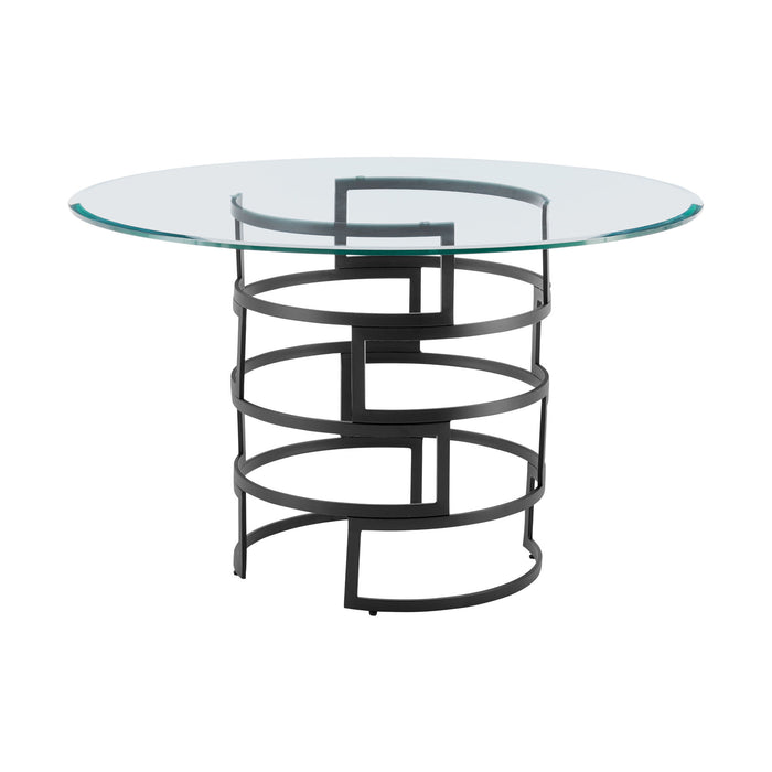 Diaz - Contemporary Round Dining Table - Matte Black