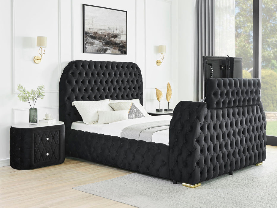 Natalia - Upholstered Bed With Decking Board Set
