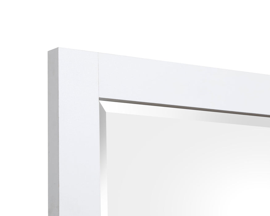 Windmill Harbour - Portrait Mirror - White Whisp And Sand