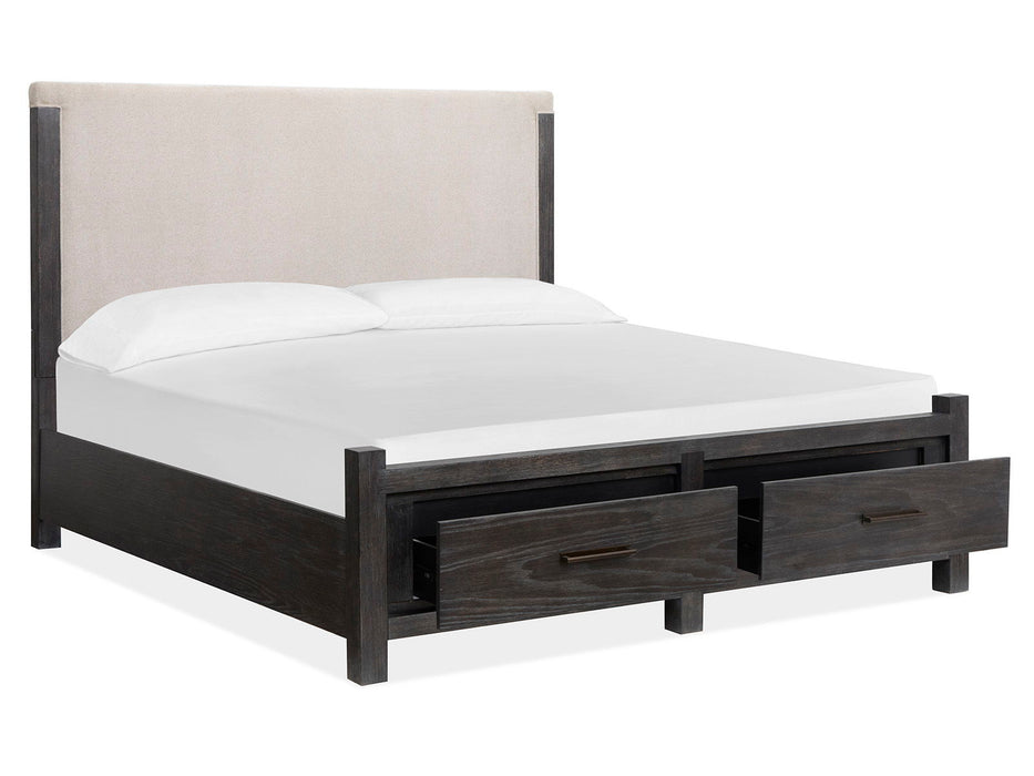 Plum Creek - Upholstered Panel Storage Bed