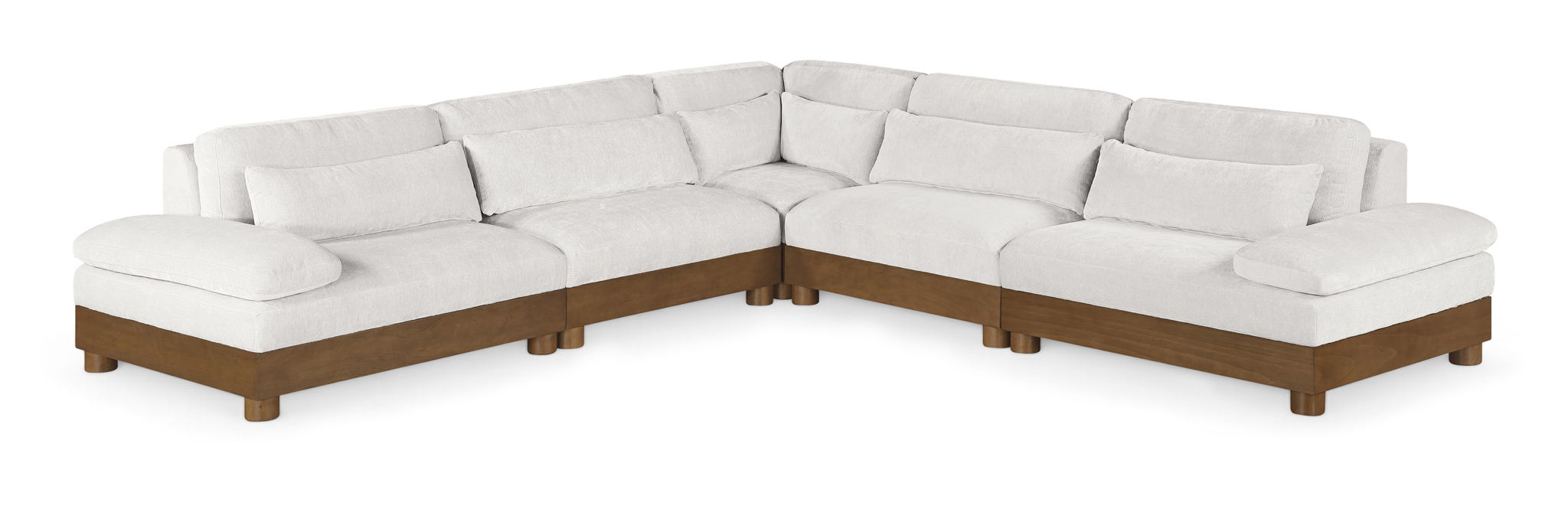 Turin - Fabric Upholstered 5 Piece Modular Sectional