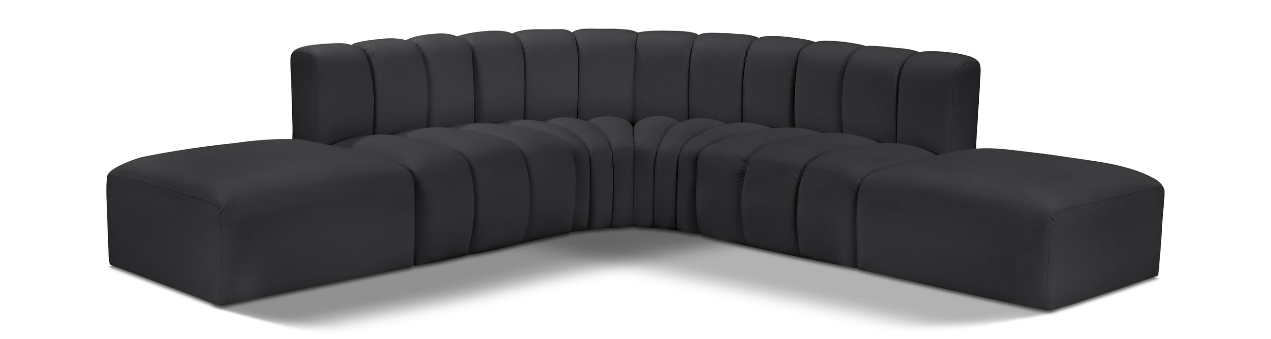 Arc - Faux Leather 6 Piece Corner Modular Sofa
