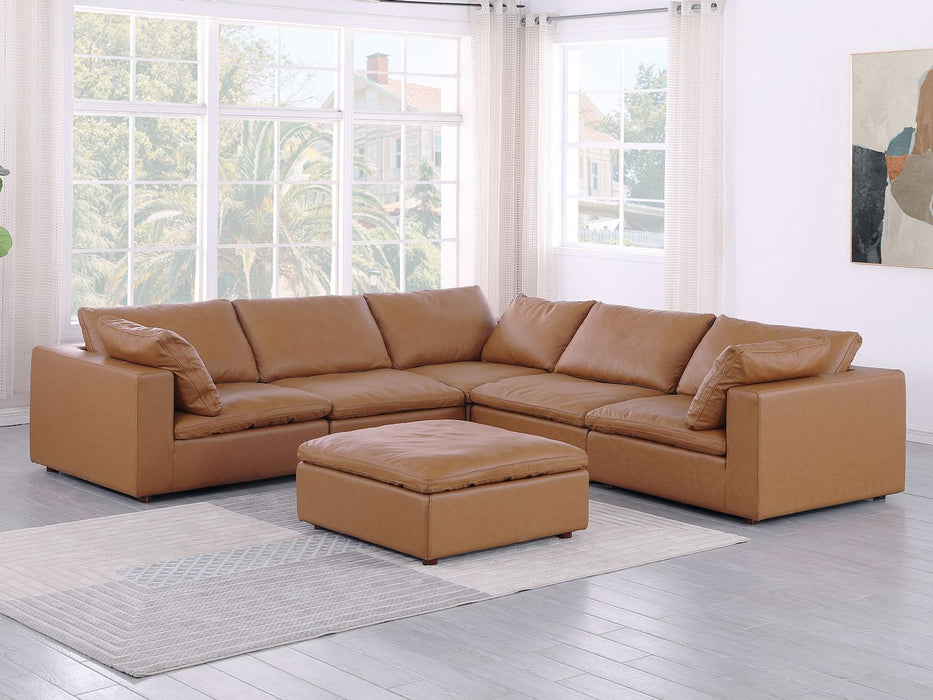 1100 - 6-Piece L-Shaped Sectional (Top-Grain Italian Leather)