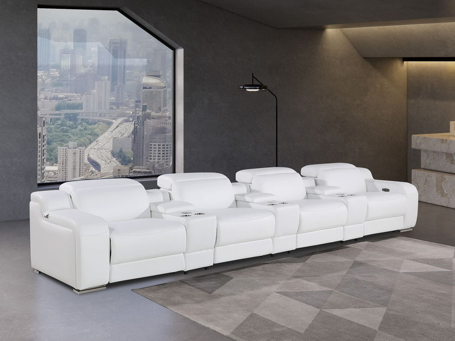 1116 - 7-Piece Modular Power Reclining Sofa In With 4 Power Recliners & Power Headrests