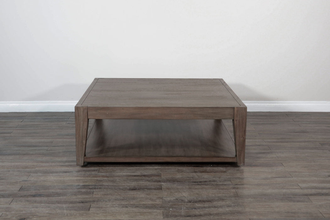 Doe Valley - Mahogany Wood Coffee Table With Casters